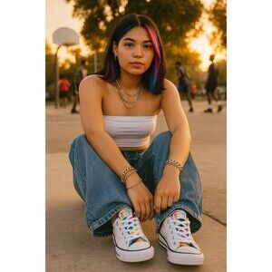 Converse Chuck Low Pride -Rainbow -LGBTQ+- Lightly Loved SIZE 8 Men 10 Women